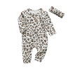 Leopard-Babyanzug mit Stirnband - für 3 Monate