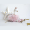 Glitzer-Schwan Doudou rosa 30 cm