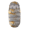 Luxus-Fußsack grau mit goldenen Details