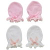  Kratzfeste Fäustlinge mit Schleife für Neugeborene in verschiedenen Farben - 1 Paar