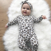 Leopard-Babyanzug mit Stirnband - für 3 Monate