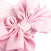Babymütze mit rosa Glitzerschleife rosa gestreift