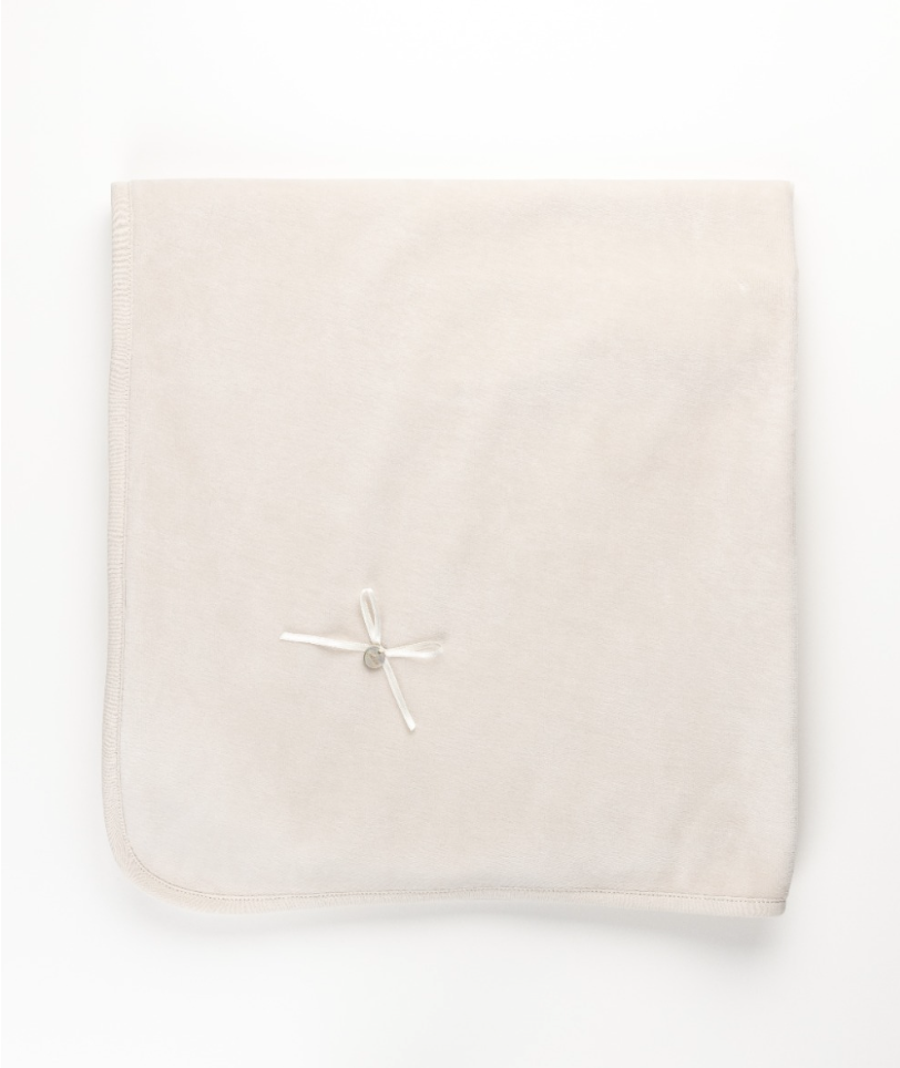 Velours-Elegance-Decke beige