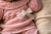 Pink knit bow outfit