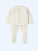 Strickpullover-Set für Babys, cremefarben