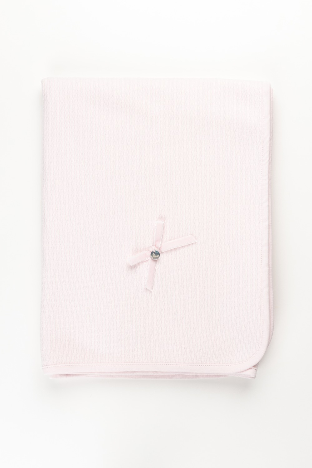 Strickdecke in reinem Rosa