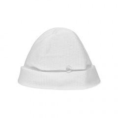 Witte rib babymuts
