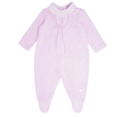 Velours klassisches rosafarbenes Babymädchen-Outfit